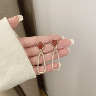 耳环耳坠 复古耳坠珍珠耳钉网红气质长款 港风2025新款 潮小众法式