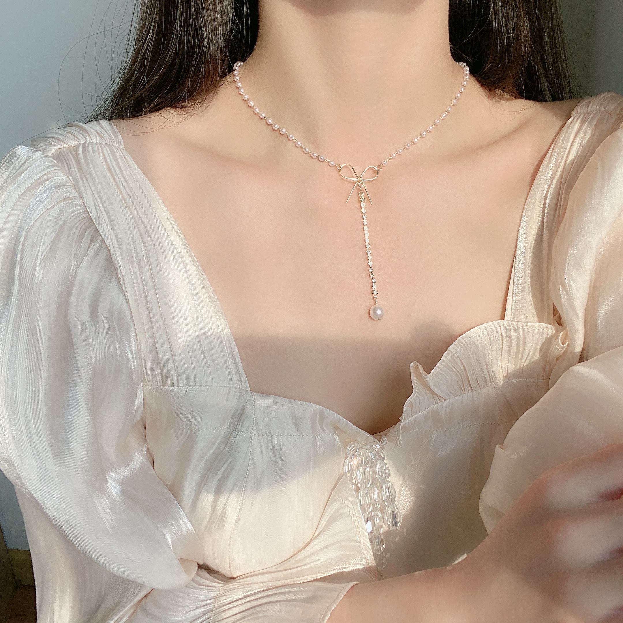 仙女ins冷淡风气质简约珍珠项链