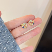 月光石海星耳环女轻奢小众设计感高级冷性风耳钉耳夹无耳洞耳饰