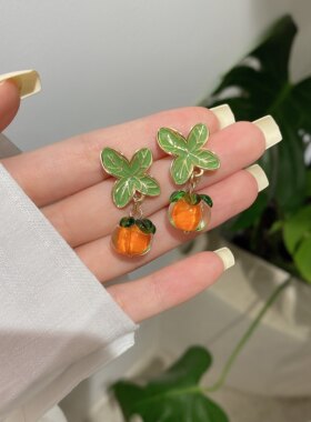 耳夹小众琉璃糖果色夸张耳夹