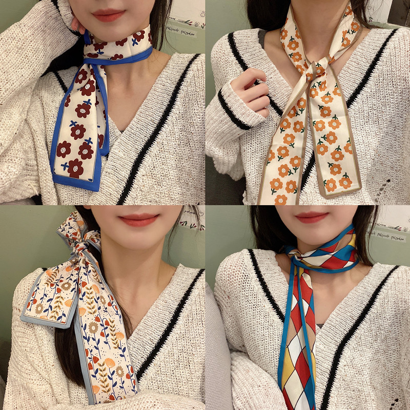 蝴蝶结丝巾发带女绑发丝带头饰复古法式头绳2021年新款带飘带发饰