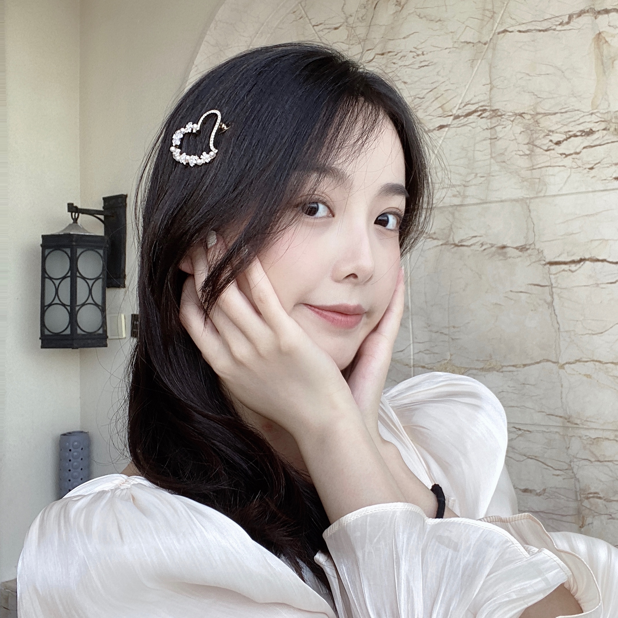 韩国ins可爱泫雅发夹花朵爱心边夹少女一字夹刘海夹发卡顶夹头饰