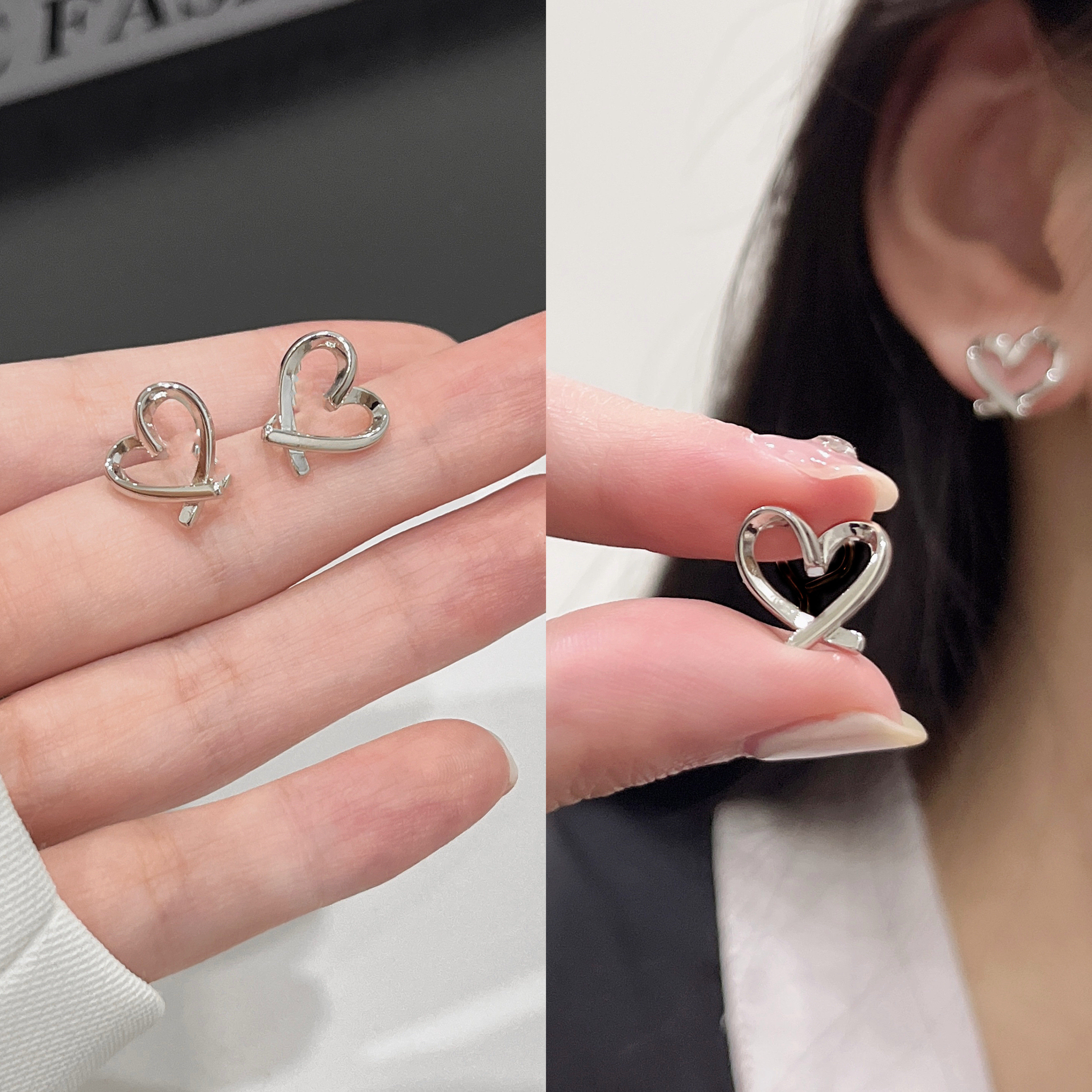 日常通勤百搭爱心睡觉不用摘耳环气质桃心形树脂耳夹无耳洞耳饰,饰品/流行首饰/时尚饰品新,耳钉,淘宝优惠券,粉丝福利购,淘宝优惠卷