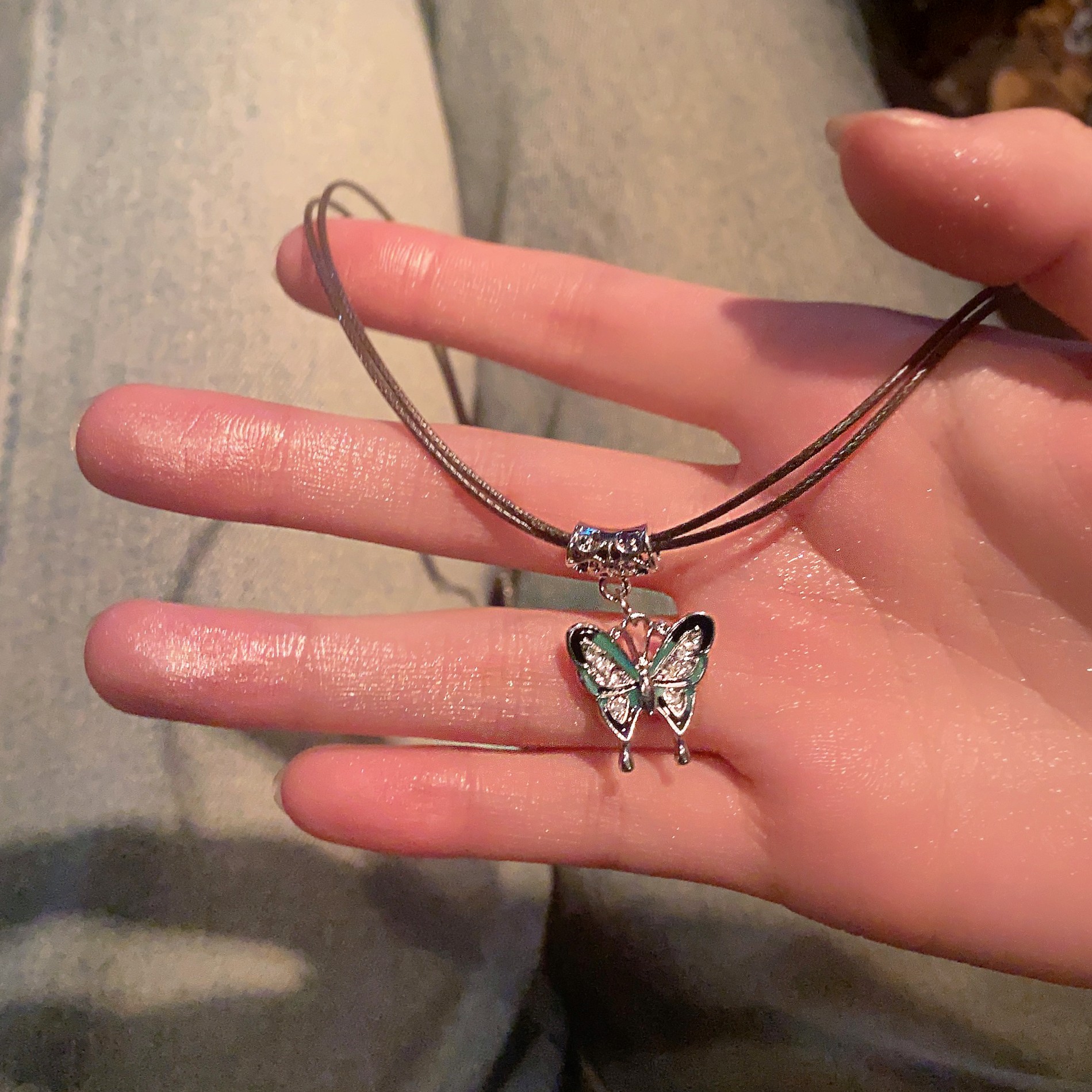 民族风复古蝴蝶吊坠项链