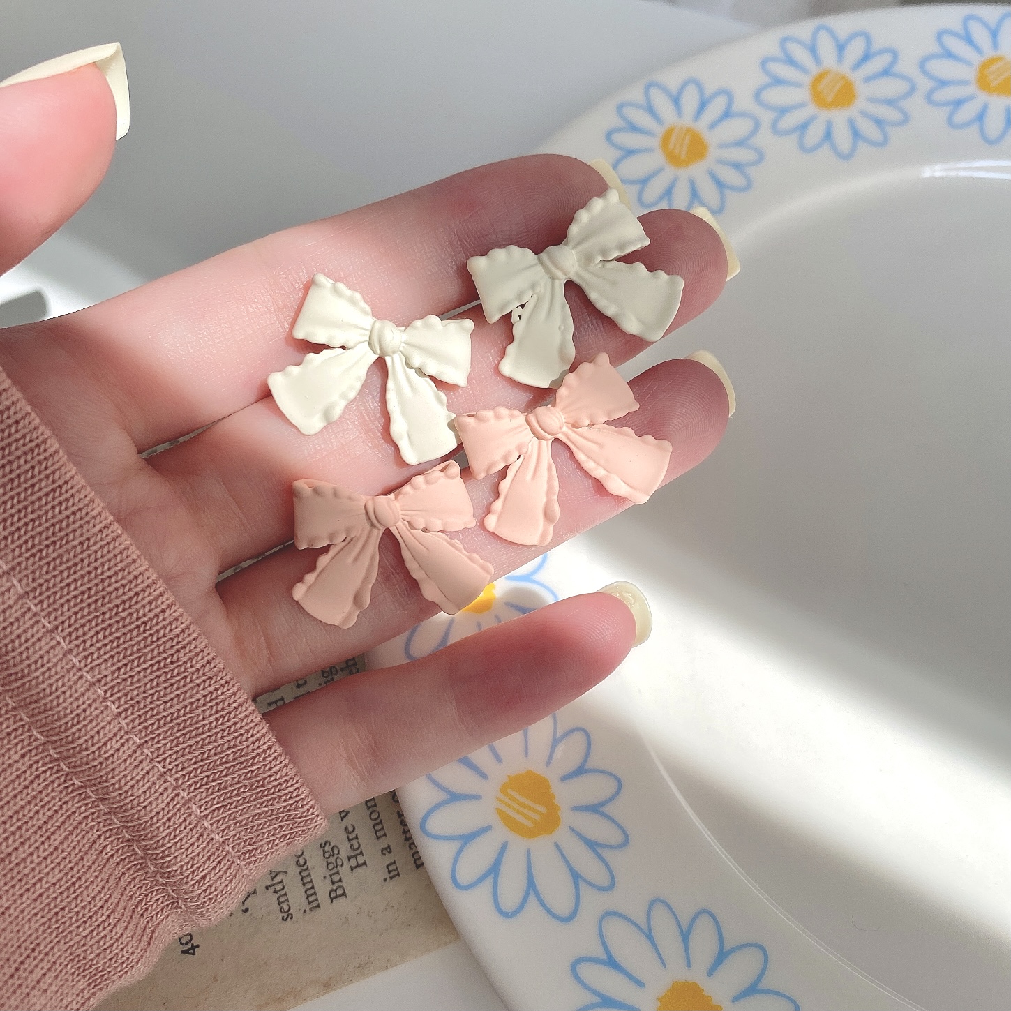 杨超越同款新潮无耳洞夏季蝴蝶结