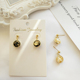 简约小巧耳坠耳夹 潮个性 日韩时尚 金箔水晶星球网红耳环女2025新款