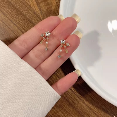气质星星耳钉小众设计感耳钉女韩国网红五星耳环小巧耳饰