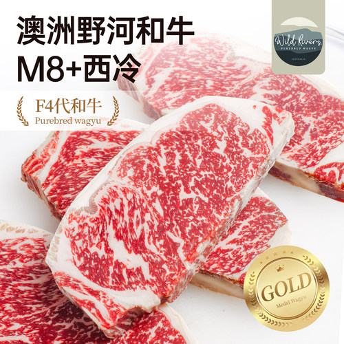 澳洲纯血和牛野河8+西冷500g牛排