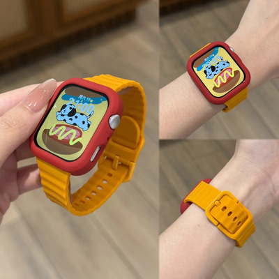适用华为FIT4新款Fit3波浪液态硅胶一体扣表带watchFit4Pro高质感