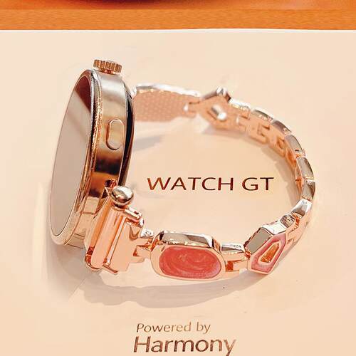 轻奢鎏金滴胶金属表带适用华为gt5手表watch43proGT4gt32高级Fit3