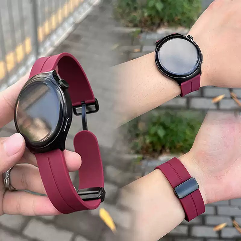 新款运动硅胶磁吸表带适用华为GT6手表GT5Watch5GT4gt3三星荣耀男