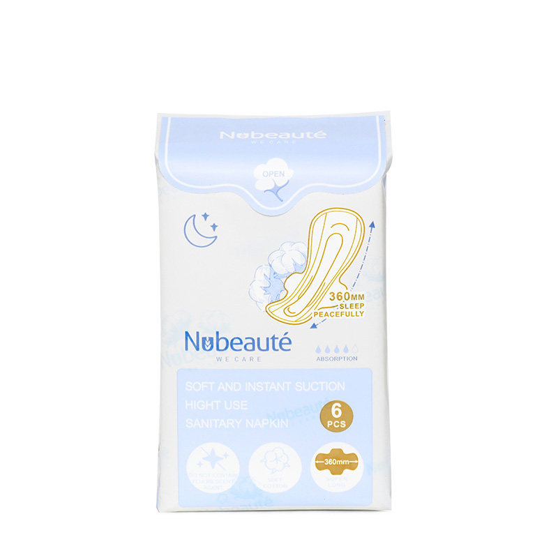 纽派妮卫生巾360mm夜用姨妈巾加拿大进口超薄透气干爽绵柔正品