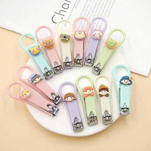 卡通少女儿童指甲剪安全便携