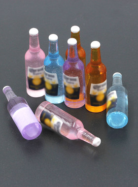 仿真树脂微缩洋酒瓶子配件奶油胶滴胶手工diy手机壳夜灯饰品配件