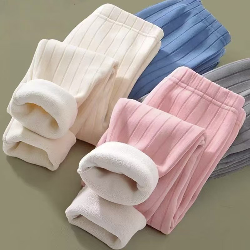 秋冬款儿童加绒加厚女童保暖裤内穿男童秋裤宝宝一体绒裤睡裤打底