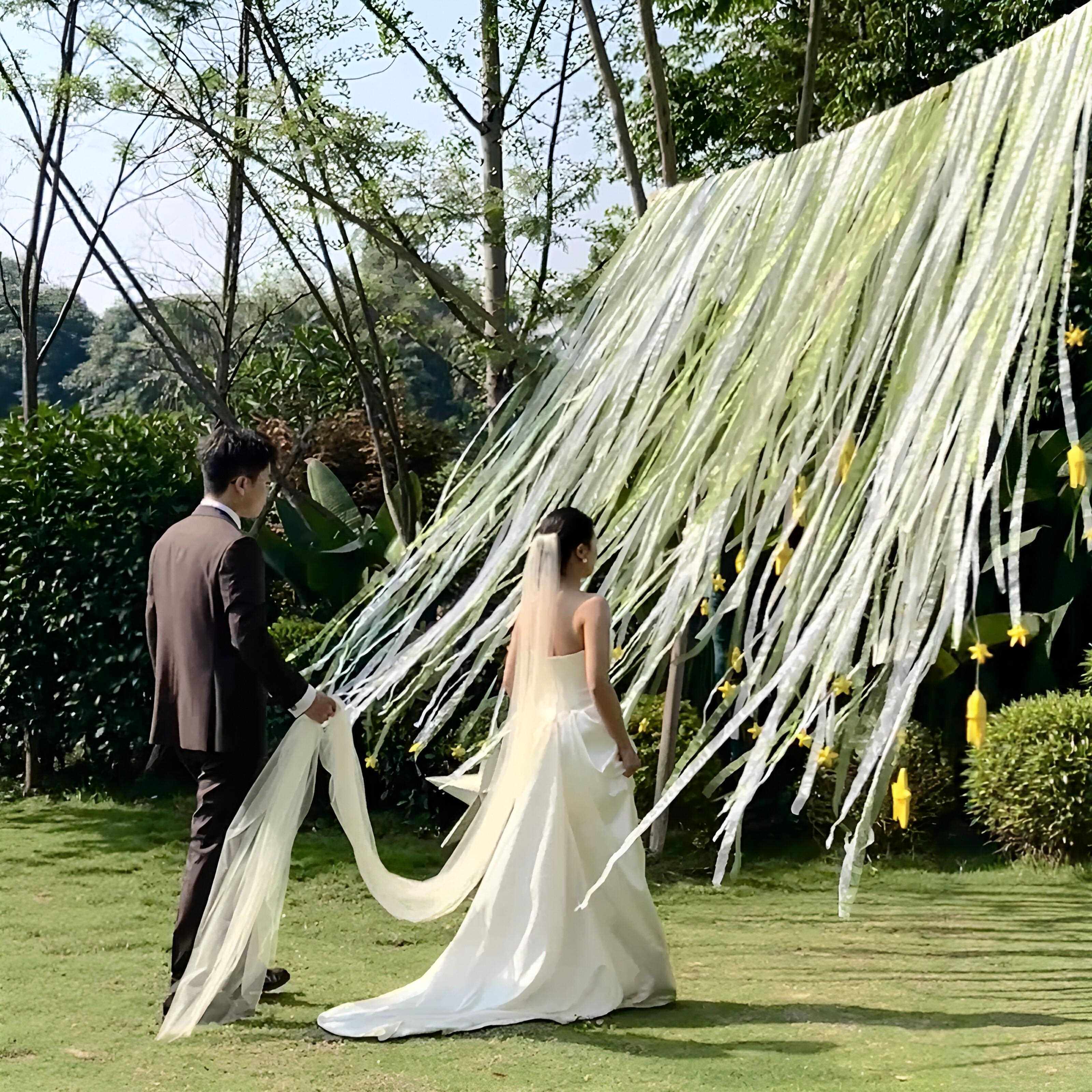 星星门帘草坪婚礼场景布置装饰创意DIY材料包氛围感拍照出片神器