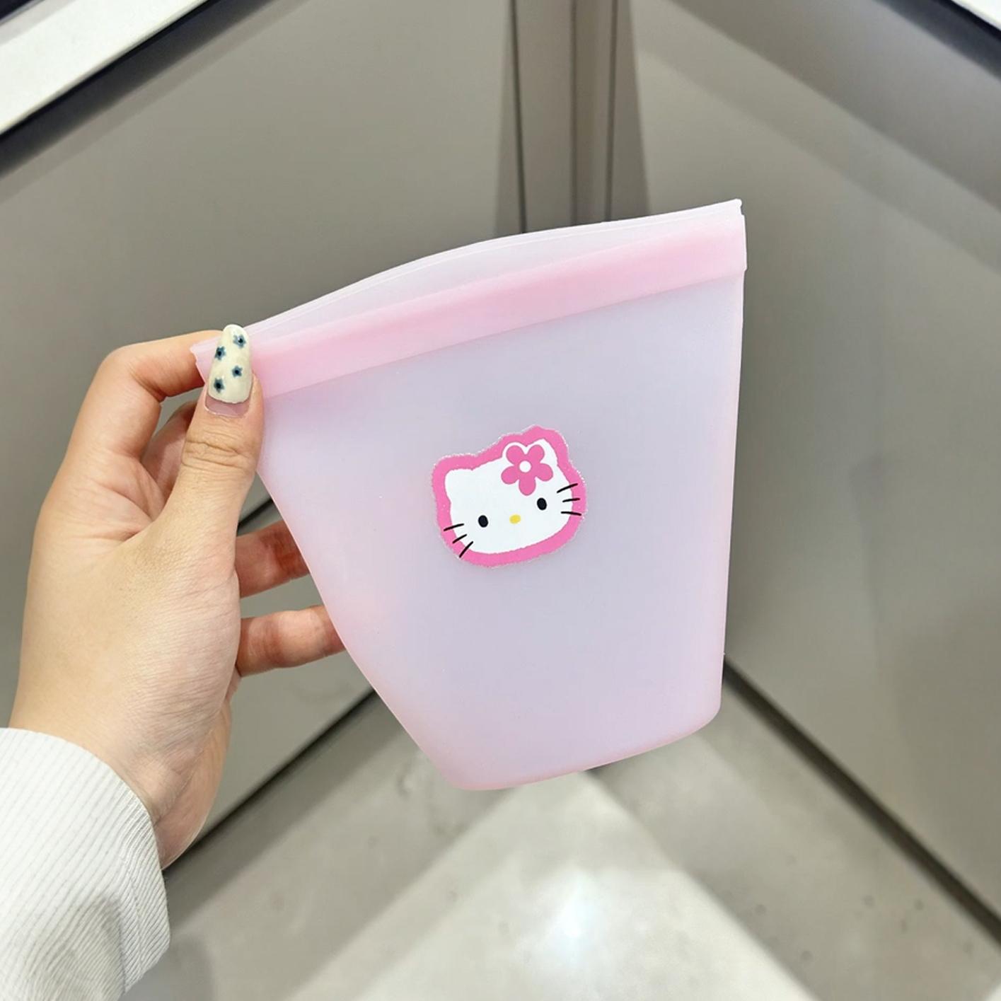 hellokitty保鲜袋冰箱收纳盒食品级冰箱专用水果外带盒密封神器
