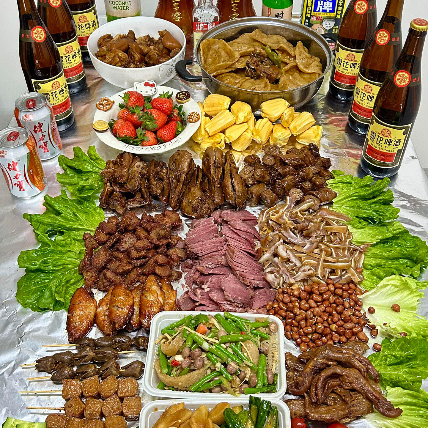 年夜饭一次性桌布加厚锡纸铝箔纸食品级餐垫隔热保温防水防油免洗