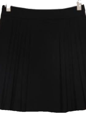 朵以2023春秋款甜美学院风韩版气质黑色百褶裙短裙半身38DQ631070