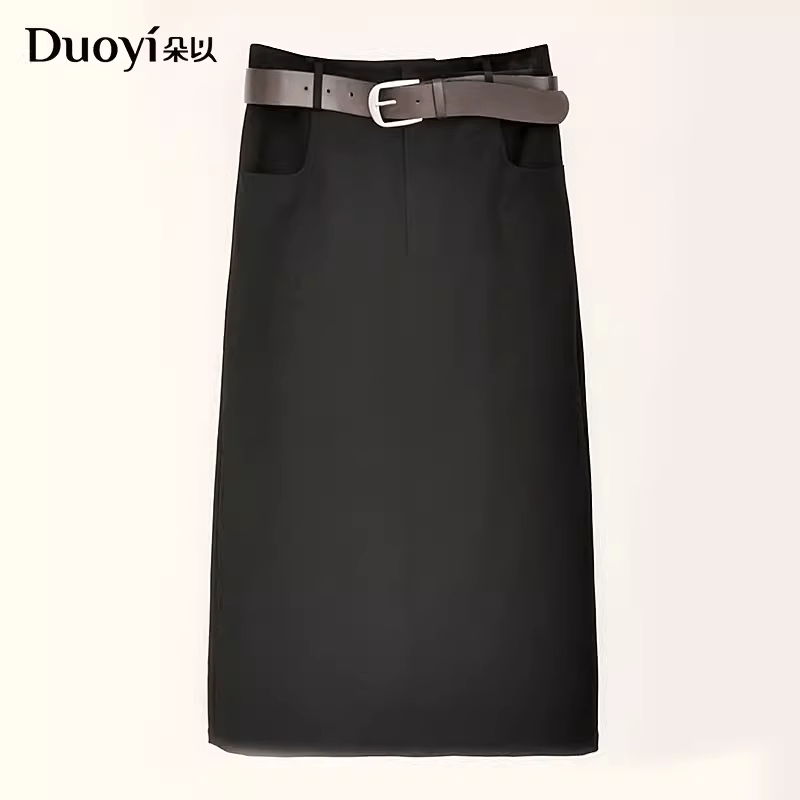 朵以长裙直筒百搭开叉半身裙