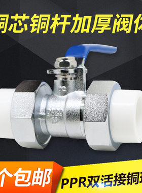 正品瑞格 全铜阀门 20 25 32 40 50 63PPR双活接球阀 双活接阀门