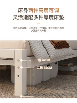 铁艺床家用现代简约儿童单人床1.5米简易铁架床1.8铁床双人床架子