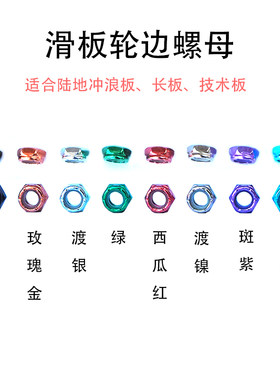 陆地冲浪板滑板双翘长板轮边螺母
