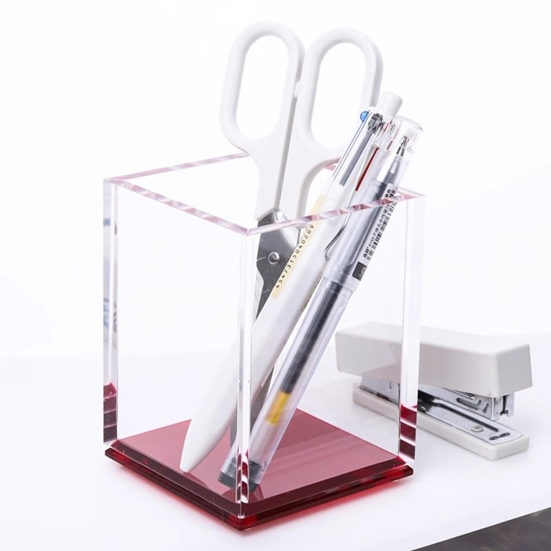 笔筒纯色笔插彩色笔架高端质感笔类收纳盒桌面文具盒创意笔桶架子