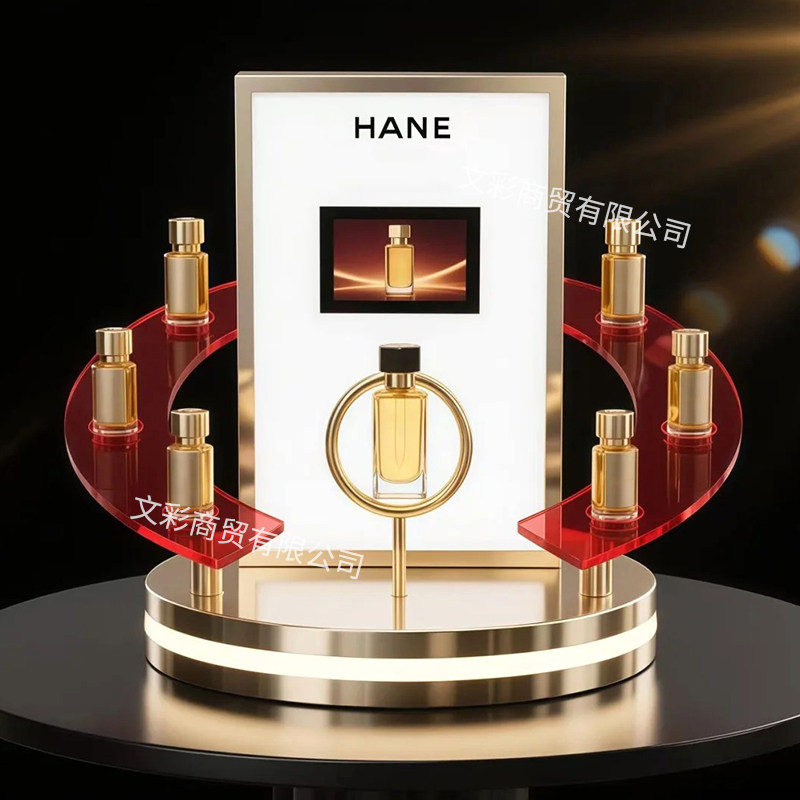 亚克力香水展示架护肤品化妆品美妆展台商场柜台直播间样品陈列架