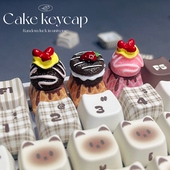 原创手工草莓蛋糕键帽个性 创意机械键盘键帽热升华巧克力甜点键帽