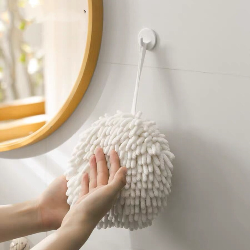 日式雪尼尔擦手球挂式超细纤维