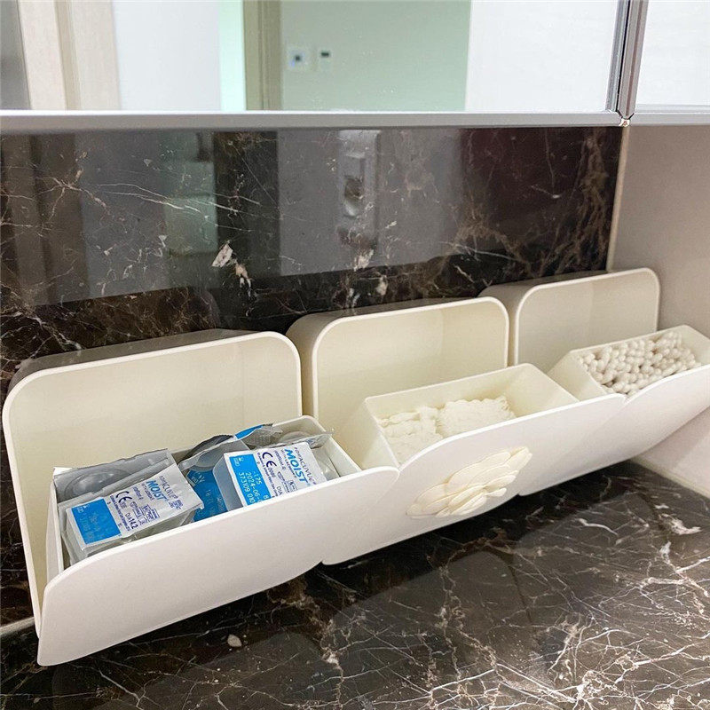 壁挂收纳盒带盖棉签置物架挂壁化妆棉置物盒防尘挂墙盒子化妆品,收纳整理,桌面收纳盒,淘宝优惠券,粉丝福利购,淘宝优惠卷