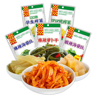 川南下饭菜榨菜53g*10即食学生开味菜泡菜麻辣海带丝咸菜萝卜干