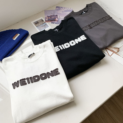 WE11DONEFUNK贴布字母打底衫女