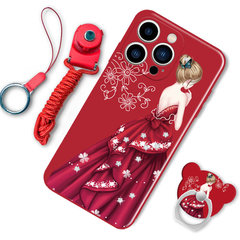 苹果15Pro手机壳女新款iphone15Pro软硅胶5G卡通网红A3104全包边磨砂ihone15Pro防摔保护套ipone15Pro男情侣