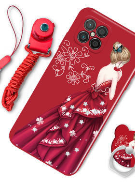 华为SP300手机壳红色女新款智选S7Pro+软套硅胶NzoneS7Pro+个性卡通可爱5G网红男潮情侣SP3OO全包边磨砂防摔