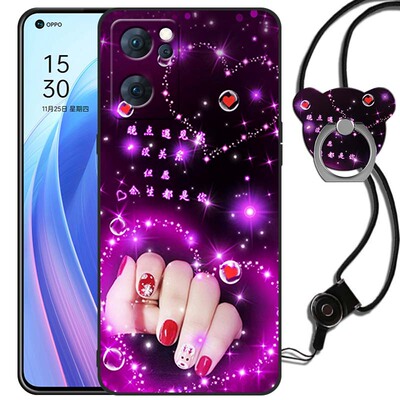 OPPOPFCM00手机壳女款OPPOReno7SE情侣卡通PFCM00硅胶磨砂Reno7SE外壳PFCMOO全包边软0pp0防摔套Reno7SE男潮