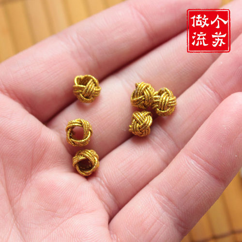 手工编织饰品配件金葱线菠萝结