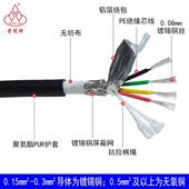 TRVVP 耐油拖链屏蔽线聚氨酯PUR 30芯耐磨机器人多芯信号线