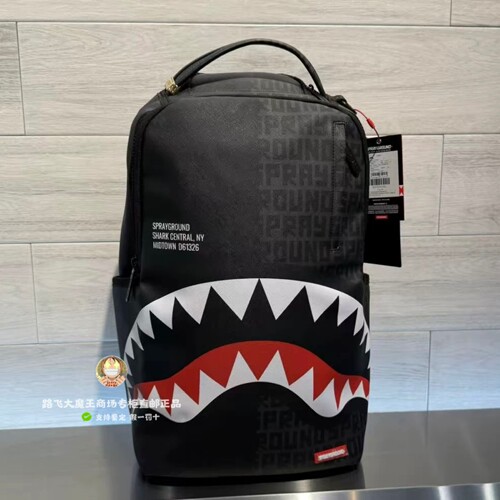 SprayGround鲨鱼嘴专柜正品25新款W1135730男女时尚拼接双肩背包