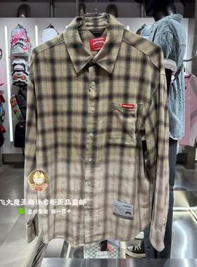 SprayGround鲨鱼嘴专柜 秋款W1130401男女款时尚格子长袖衬衣