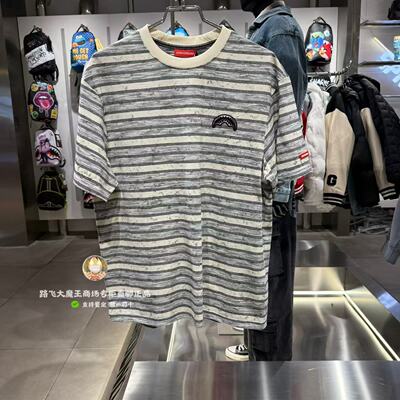 SprayGround鲨鱼嘴专柜正品2026新款W1220271男女渐变条纹短袖T恤