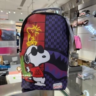 W1215732 男女史努比涂鸦双肩背包 SprayGround鲨鱼嘴正品 26新款