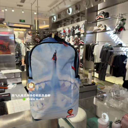 SprayGround鲨鱼嘴专柜正品25新款W1135777男女潮流卡通双肩背包