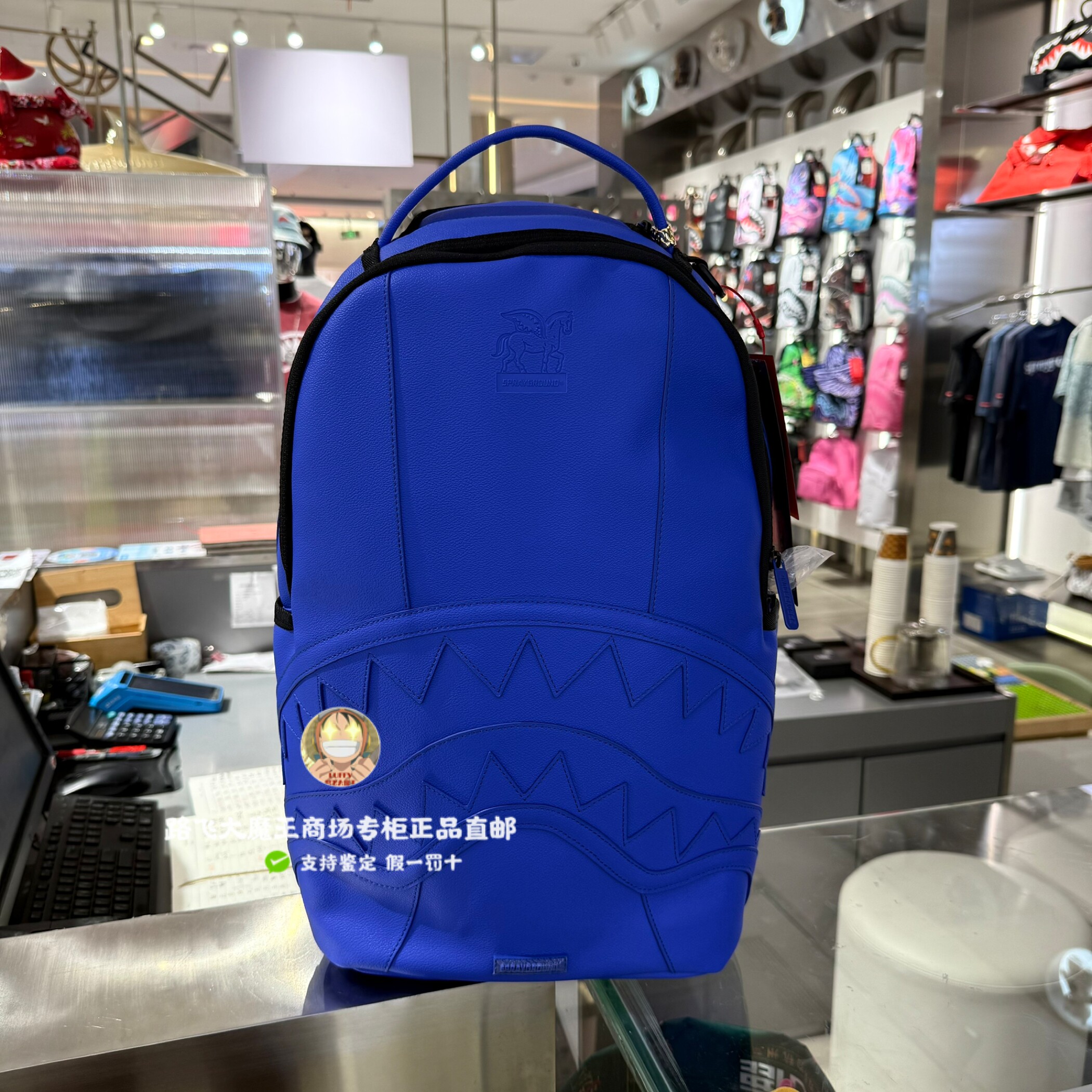 SprayGround专柜正品 鲨鱼嘴W1225727男女潮流大容量学生书包电脑