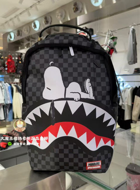 SprayGround鲨鱼嘴专柜正品25新款W1035740男女棋盘格潮流双肩包