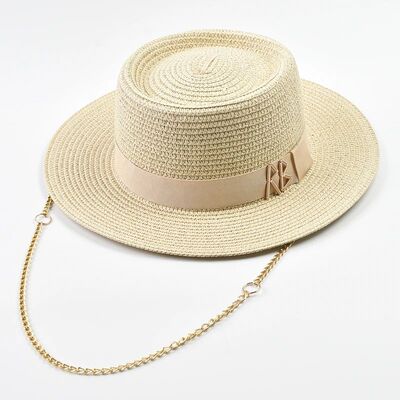 Summer Straw Hats for Women Ribbon Decoration Elegant Ladies