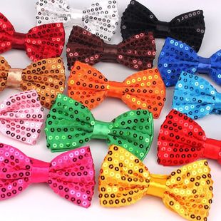 Kids Sequined Tie Blue Red Black Women Men for Bow Fashion