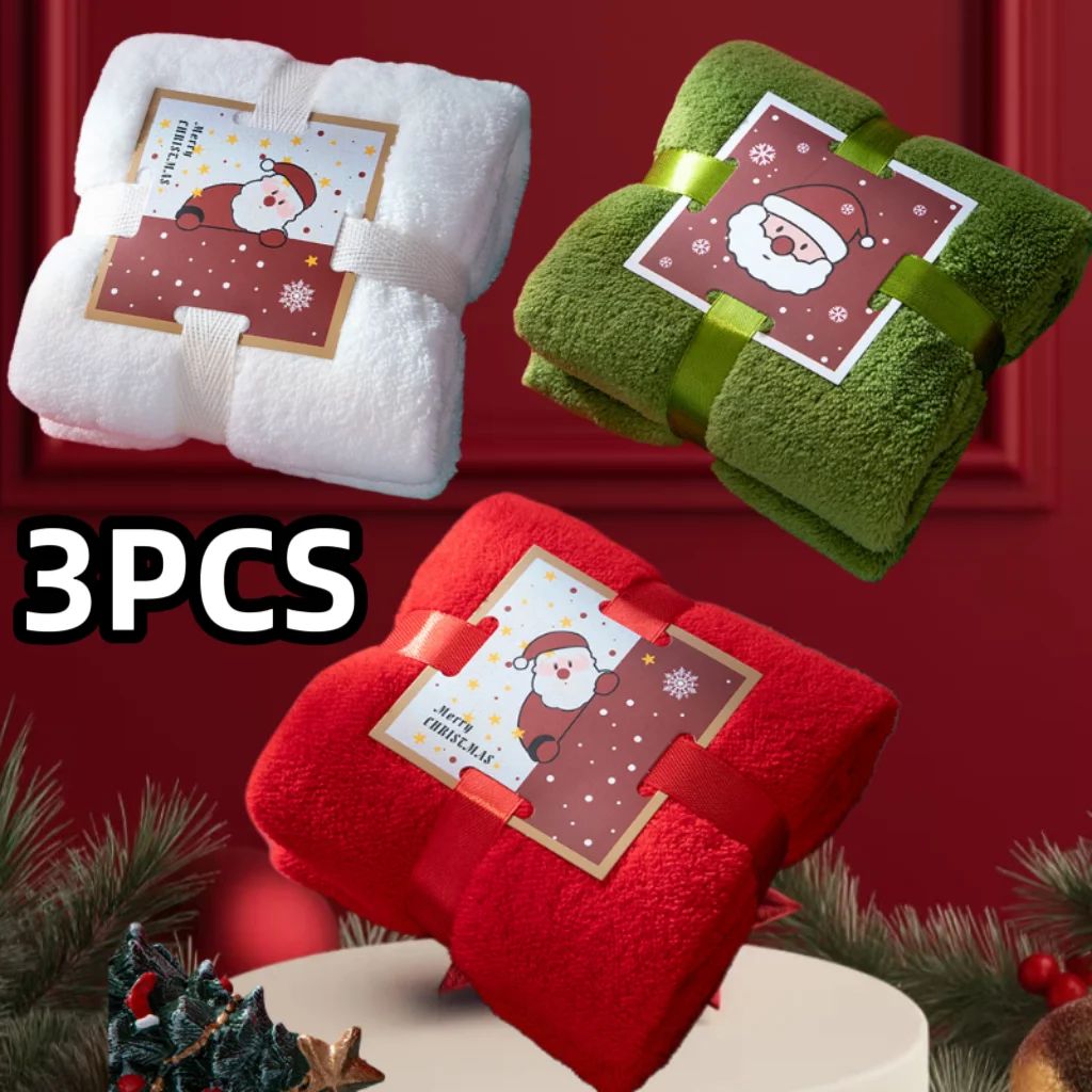 3/5Pcs Christmas Towel Face Towel Souvenir Christmas Gift To