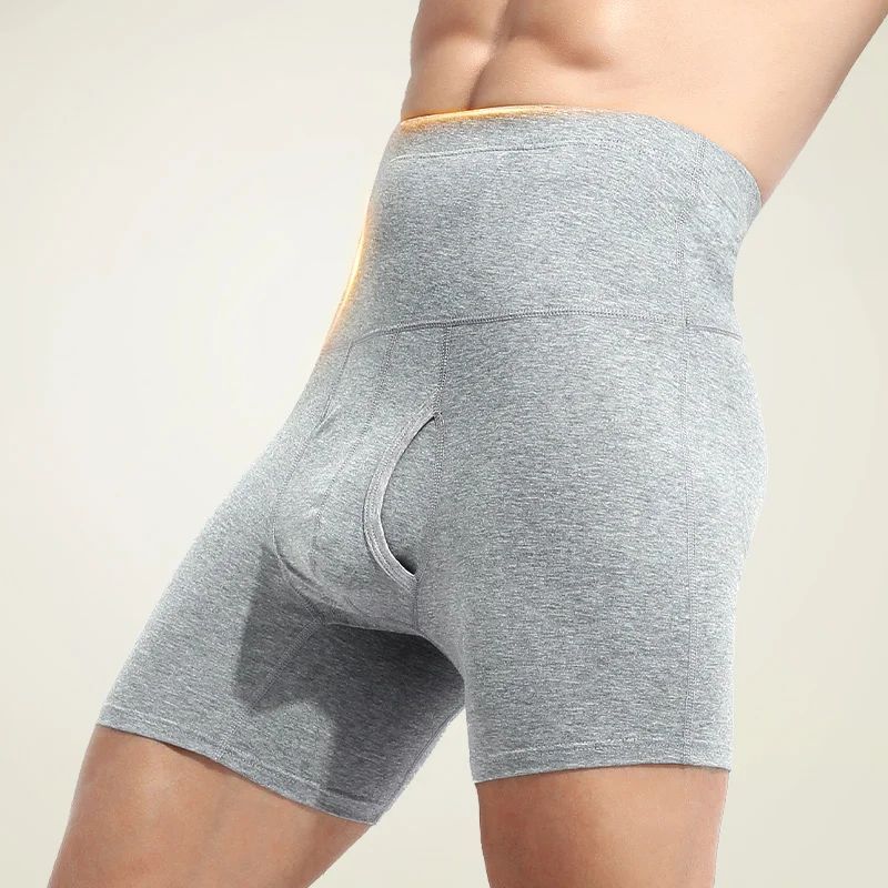 3pcs Men's underwear Men's cotton high waist belly large siz